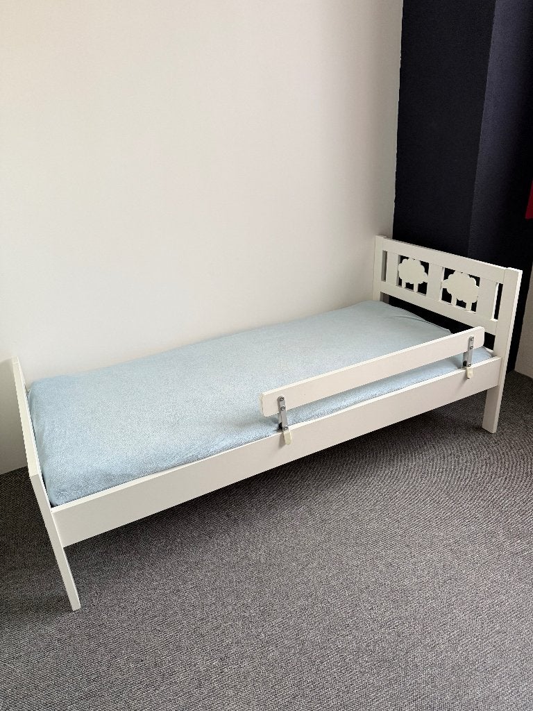 Peuterbed. [ Wit ], Kinderen en Baby's, Ophalen, Gebruikt, 70 tot 85 cm, 140 tot 160 cm