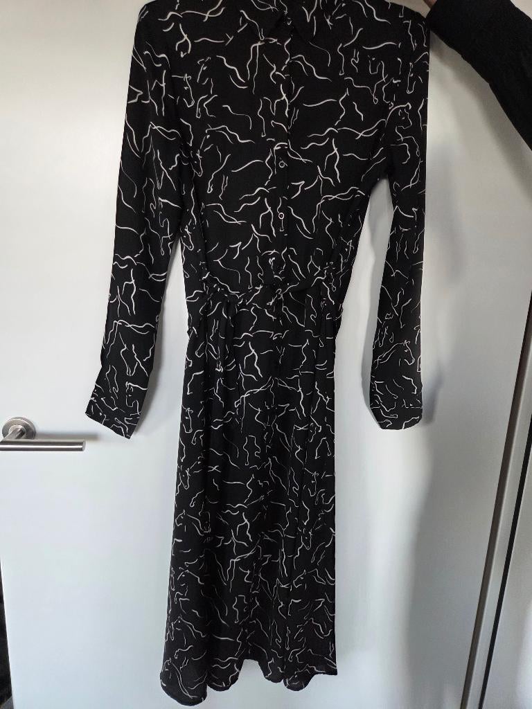 Costes zwarte jurk met print maat 36, Zwart, Nieuw, Ophalen of Verzenden, Costes