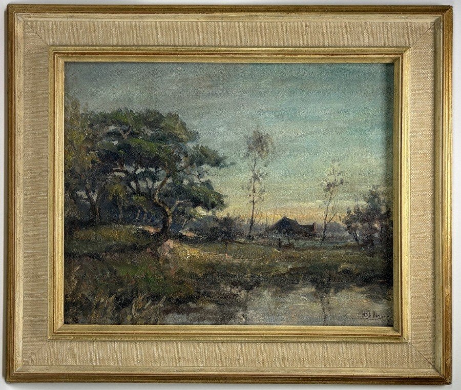 211. Olieverfschilderij, H. Jullens – boslandschap, 20e eeuw, Ophalen