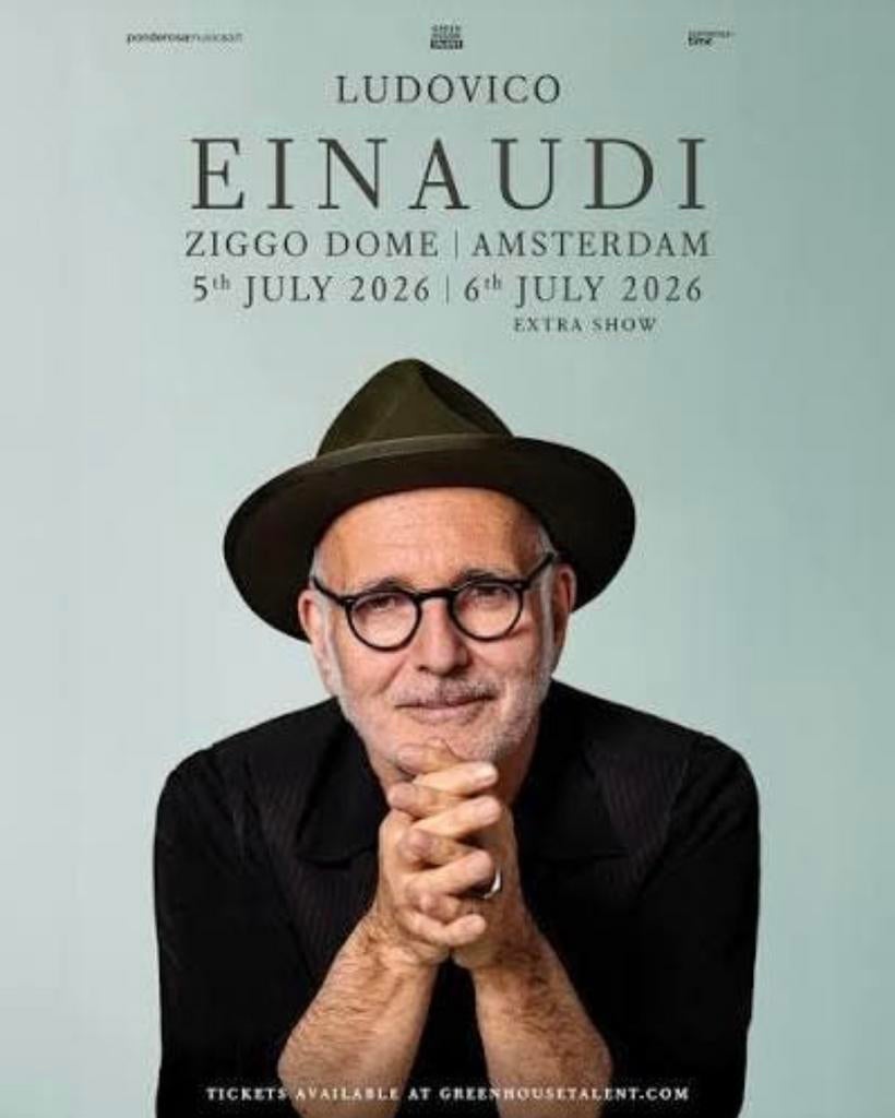 Ludovico Einaudi | 5 Juli | 2 tickets | Vak A, Twee personen, Juli