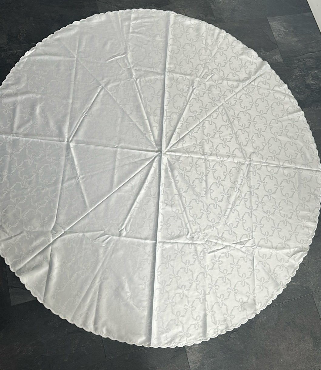 Ronde tafelkleed met strikje patroon, Ophalen of Verzenden, Nieuw, Rond