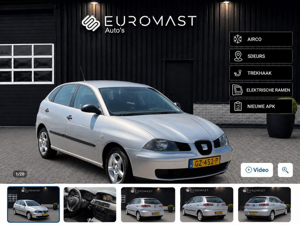 Seat Ibiza 1.4-16V Businessline Airco 5d Elektrische Ramen N, Auto's, Seat, Voorwielaandrijving, Stof, Metallic lak, Ibiza