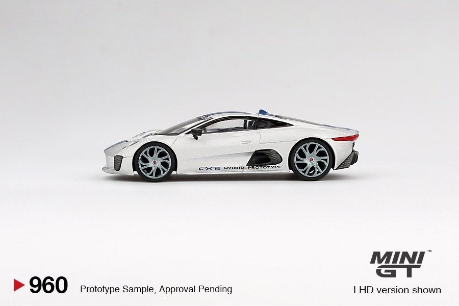 Mini GT 1:64 Jaguar C-X75, silver/blue  2010 LHD, -, Nieuw, Ophalen of Verzenden, -