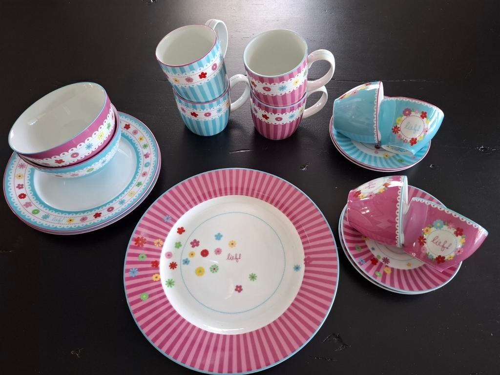 Lief servies set - diverse onderdelen, Ophalen, Gebruikt, Keramiek, Overige stijlen