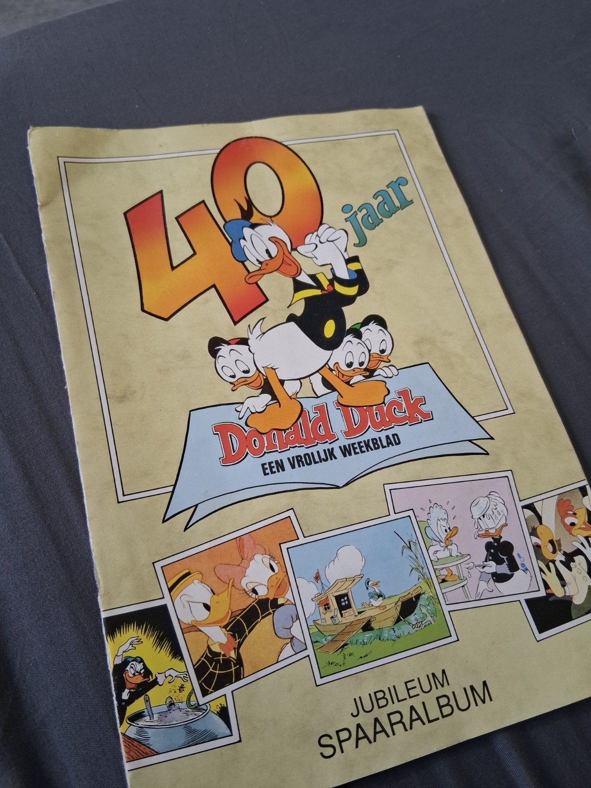 Donald Duck 40 Jaar Jubileum Spaaralbum, Verzamelen, Ophalen of Verzenden, Overige figuren, Gebruikt, Papier, Kaart of Schrift
