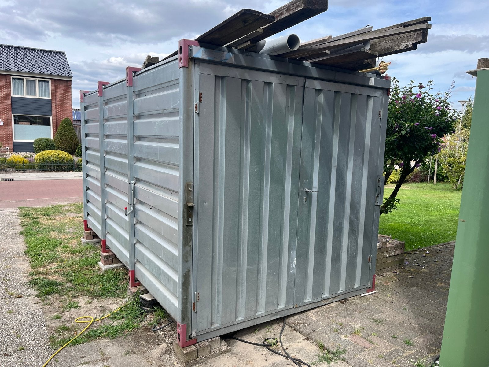 Demontabele opslagcontainer 4x2m, Ophalen