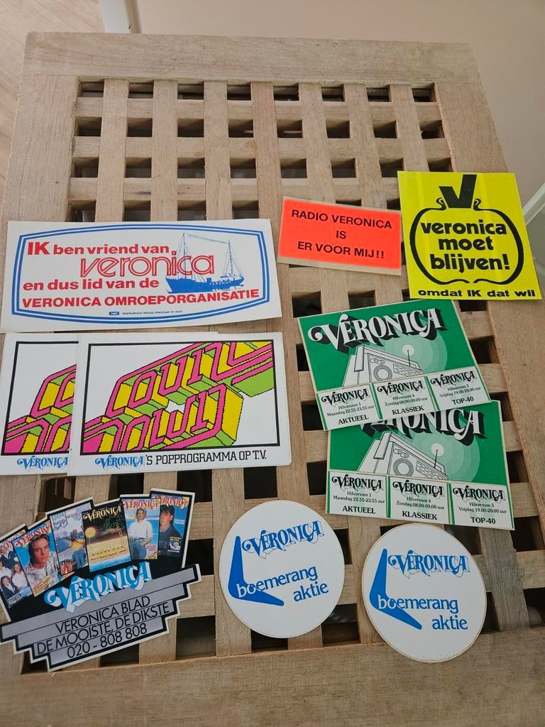 Veronica stickers, Ophalen of Verzenden, Zo goed als nieuw, Film, Tv of Omroep