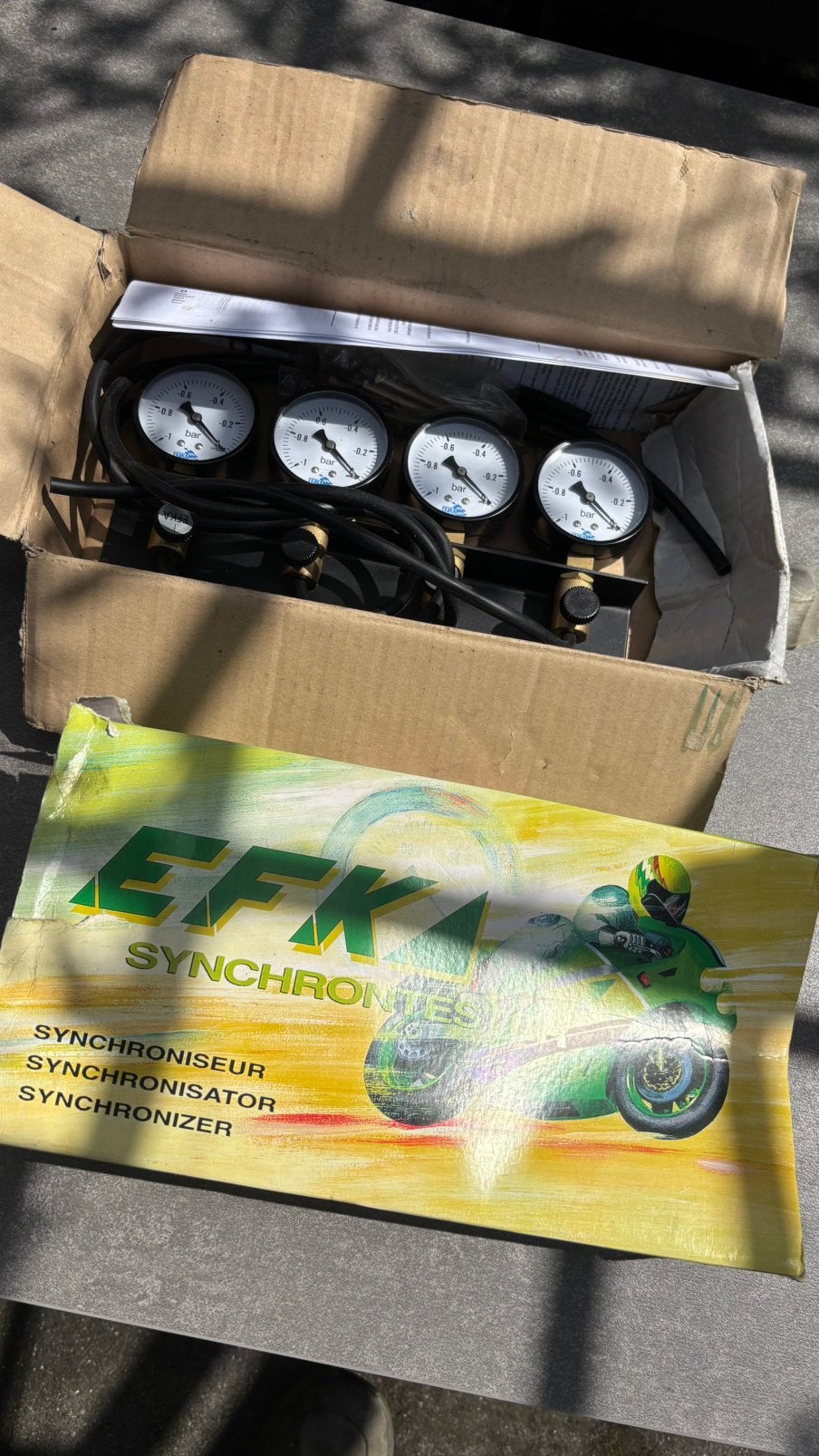 EFKA 4 cylinder carburateur synchronisator, Ophalen of Verzenden, Gebruikt