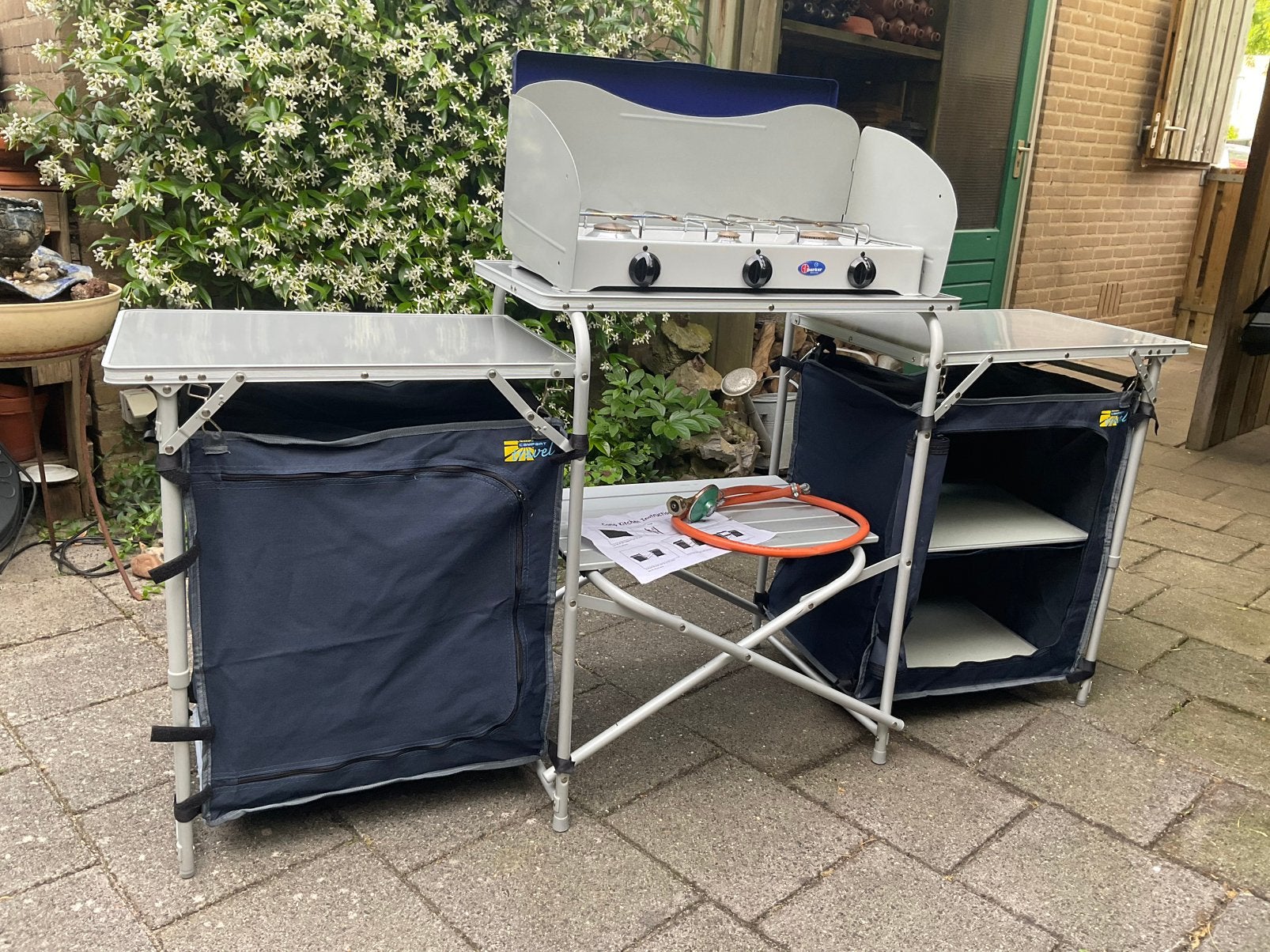 Kampeermeubel metspatscherm om bv op te koken, Ophalen, Zo goed als nieuw, Campingkast