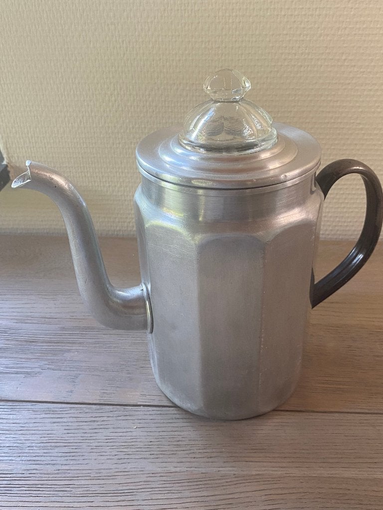 Antieke C. Kurz & Co Tiel Aluminium Percolator Pruttelpot, Ophalen of Verzenden