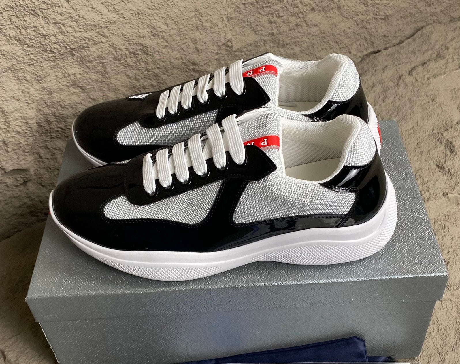 Prada America’s Cups - Zwart Wit - Maten 39-46 Nieuw, Ophalen of Verzenden, Zwart, Sneakers of Gympen
