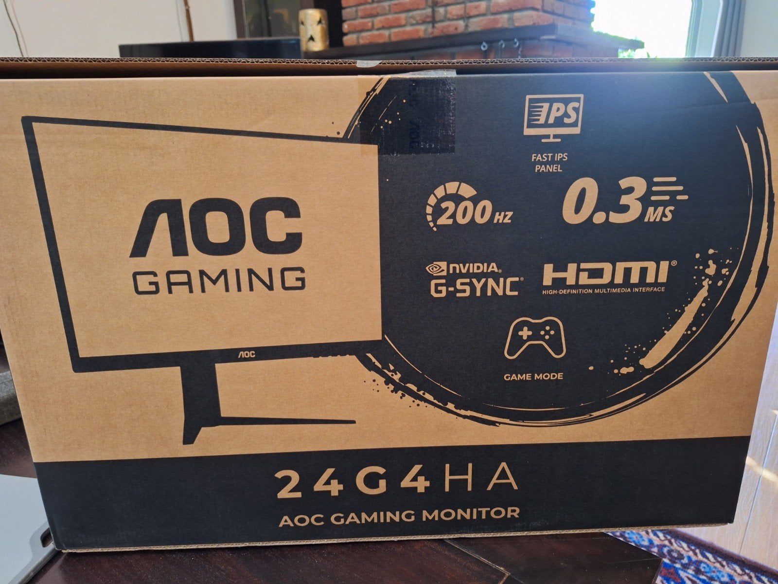 AOC Gaming Monitor 24G4HA - 200Hz, 0.3ms, Fast IPS, HDMI, IPS, Nieuw, Minder dan 1 ms