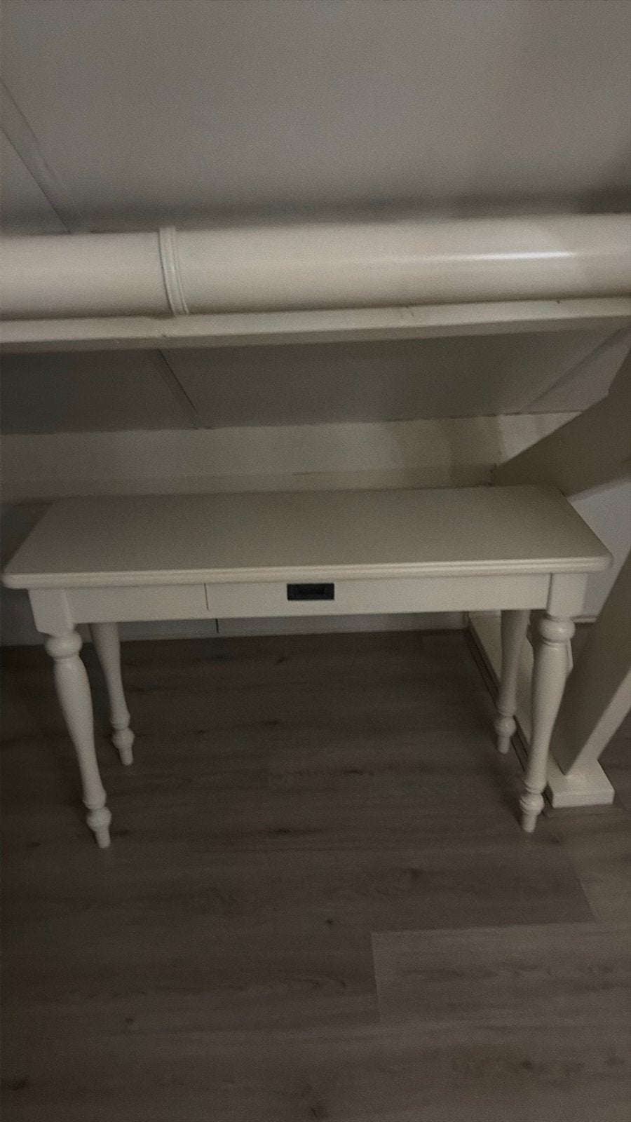 Witte houten sidetable / console tafel, Huis en Inrichting, Ophalen, 100 tot 150 cm, Zo goed als nieuw, Minder dan 25 cm