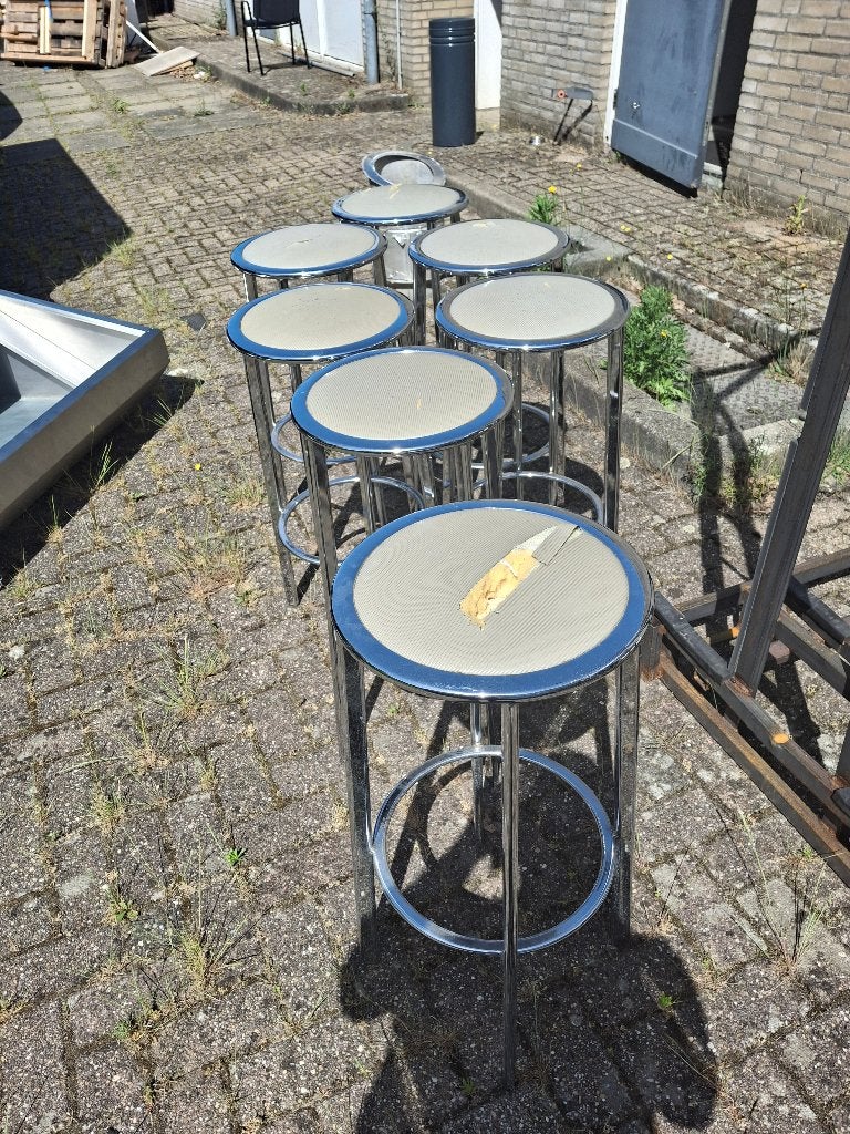 Barkrukken, Huis en Inrichting, Barkrukken, Gebruikt, 60 tot 90 cm, Metaal, 5 krukken of meer, Ophalen