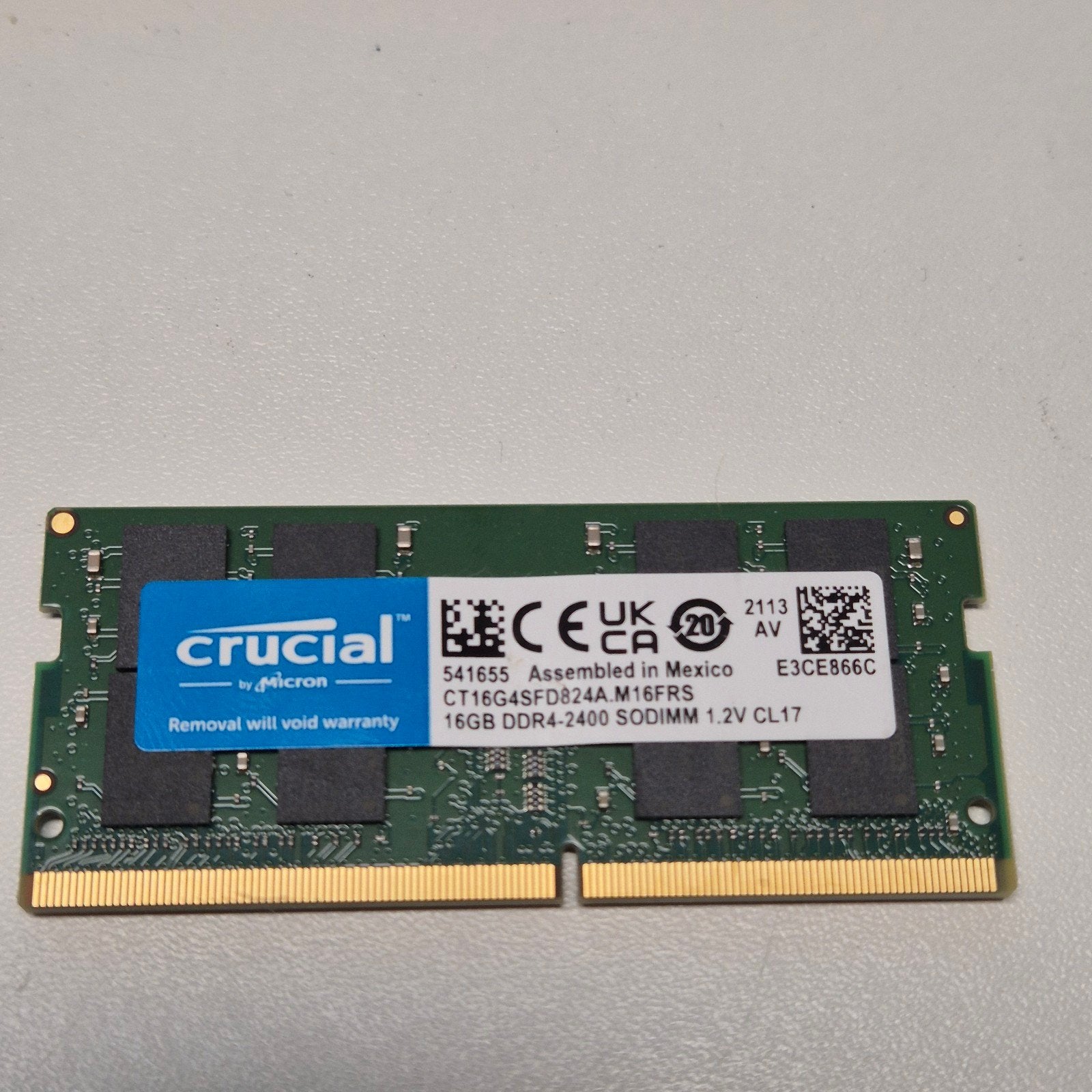Crucial 16GB PC4-2400T sodimm, Computers en Software, RAM geheugen, Gebruikt, Verzenden, DDR4, Laptop