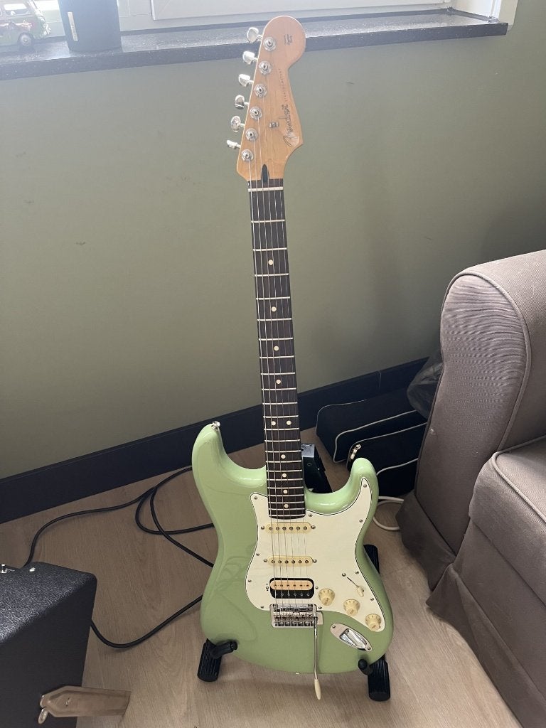Fender stratocaster Player 2 HSS Birch Green - Nieuwstaat, Muziek en Instrumenten, Ophalen, Zo goed als nieuw, Solid body, Fender