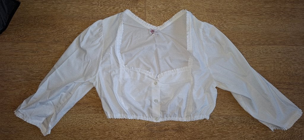 Dirndl blouse wit maat 42, Maat 42/44 (L), Ophalen of Verzenden, Kleding, Overige thema's