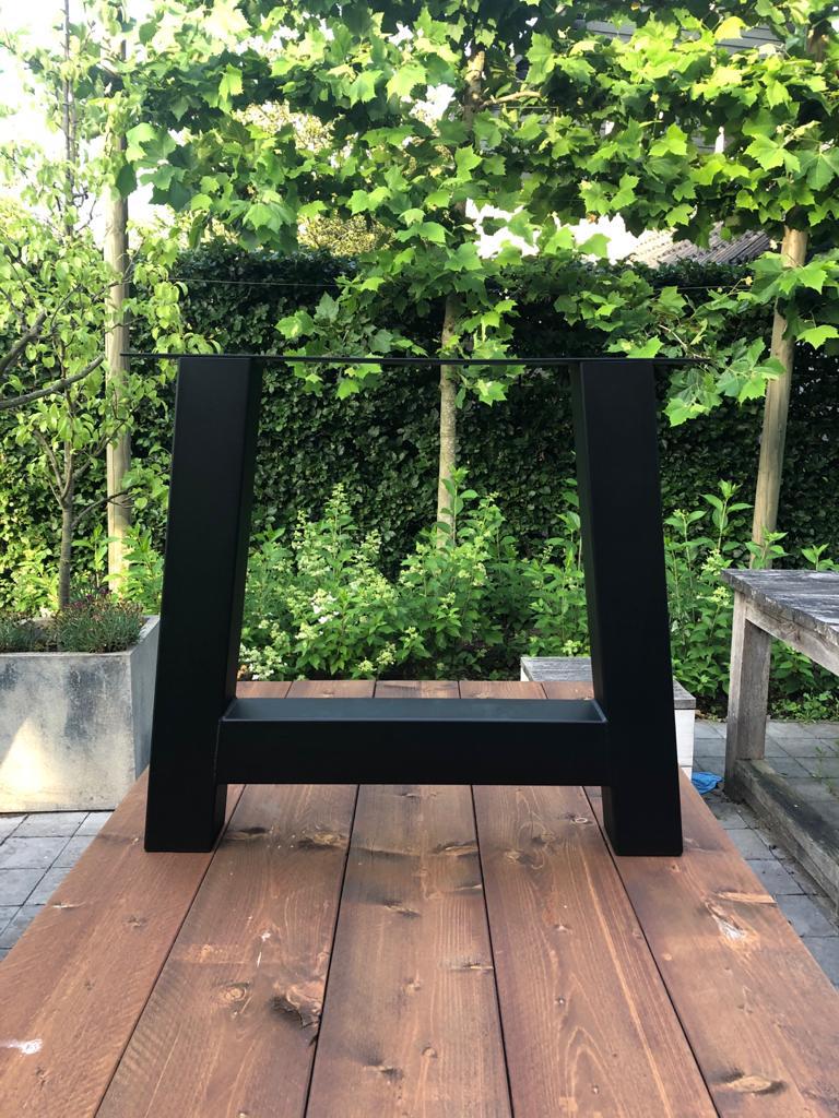 Grote partij stalen A tafelpoten zwart gepoedercoat, Ophalen, Tafelpoot, 50 tot 100 cm, Vierkant