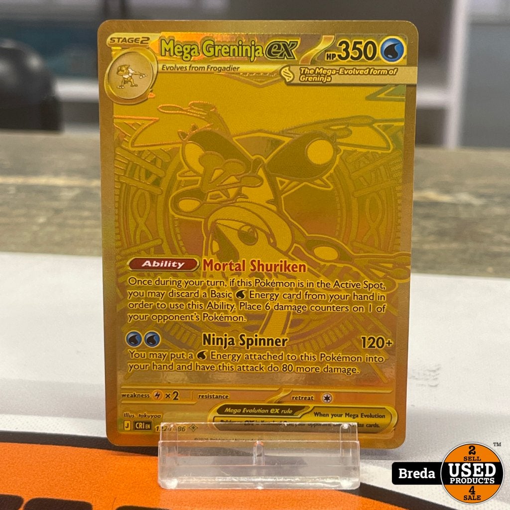Pokemon - Mega Greninja EX - Topstaat - Near Mint / Mint, Zo goed als nieuw