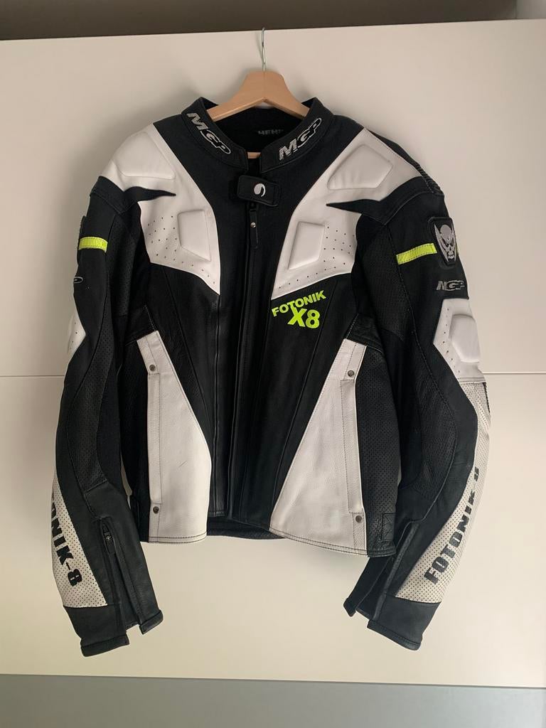 Berik Motorjas, echt Leer,  maat 58 XL, Motoren, Kleding | Motorkleding, Jas | leer, Tweedehands, Ophalen of Verzenden