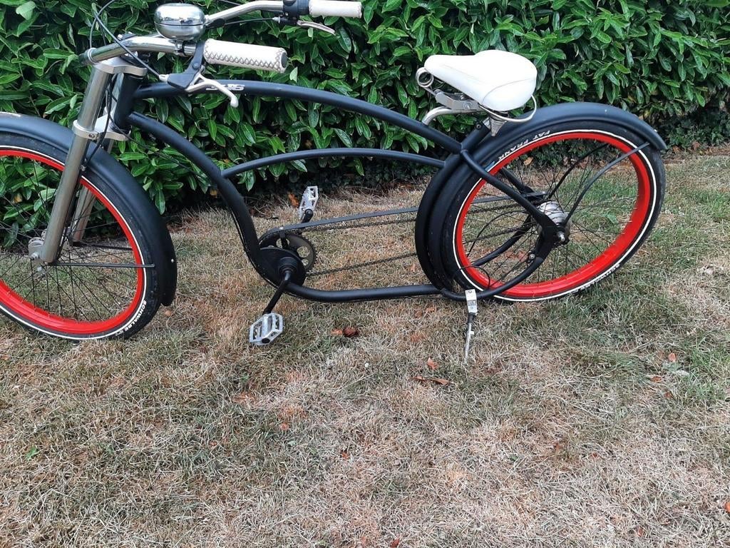Custom Chopper Fiets - Uniek Design, Terugtraprem, Staal, Heren, Custom Build