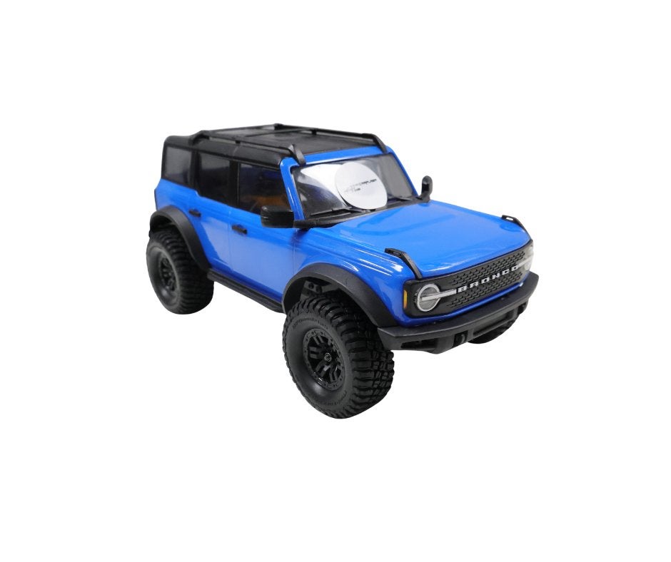 Traxxas TRX-4M Ford Bronco blauw 1/18 rc auto, Verzenden, Gebruikt, Overige schalen, Auto offroad