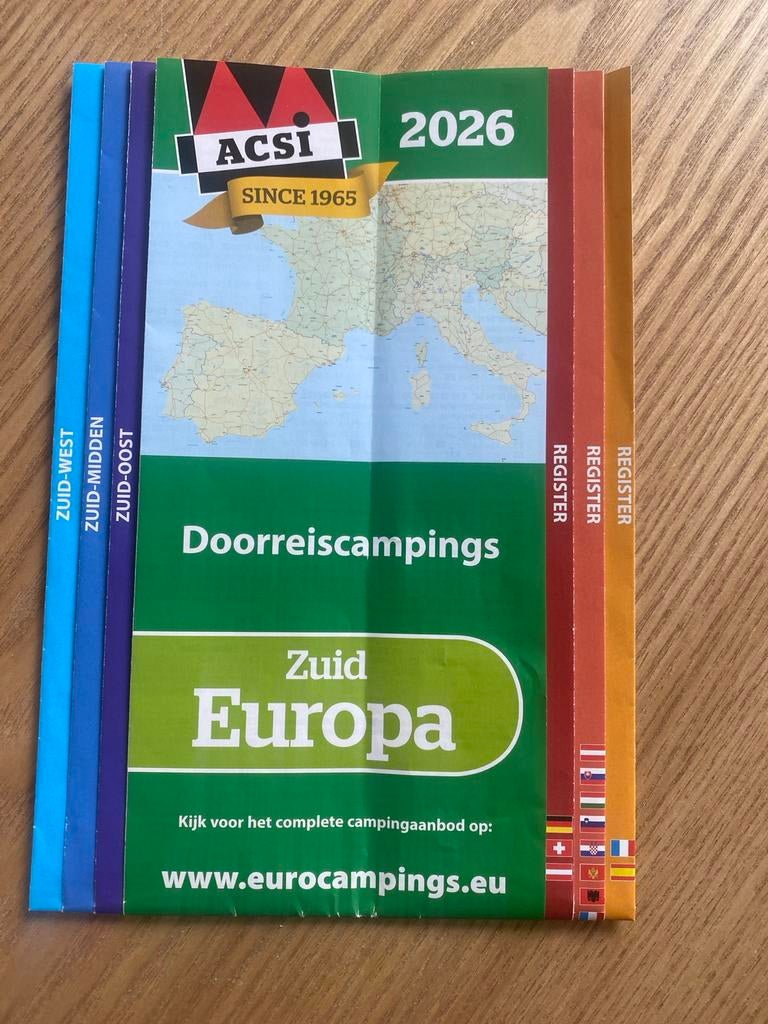 ACSI Doorreiscamping Gids Zuid Europa 2026, Overige merken, Europa, Ophalen of Verzenden, Zo goed als nieuw