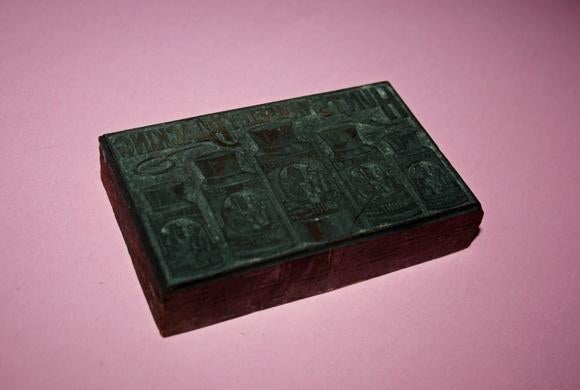 Drukvorm, een gecombineerde houtgravure / houtsnede., Ophalen of Verzenden