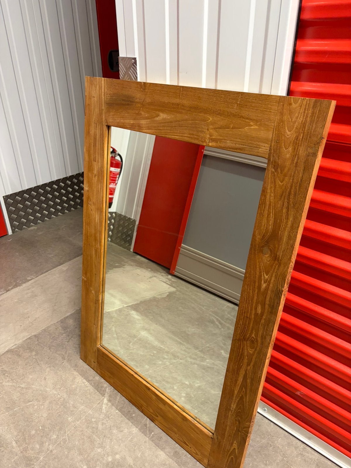 Spiegel teakhout erg mooi groot spiegeltje spiegeltje, Huis en Inrichting, Gebruikt, 100 tot 150 cm, Ophalen of Verzenden, 75 tot 100 cm