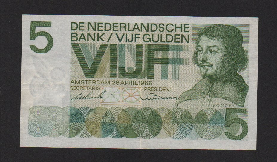 5 Gulden Bankbiljet 1966 Pracht Biljet, Postzegels en Munten, Bankbiljetten | Nederland, Ophalen of Verzenden, 5 gulden, Los biljet