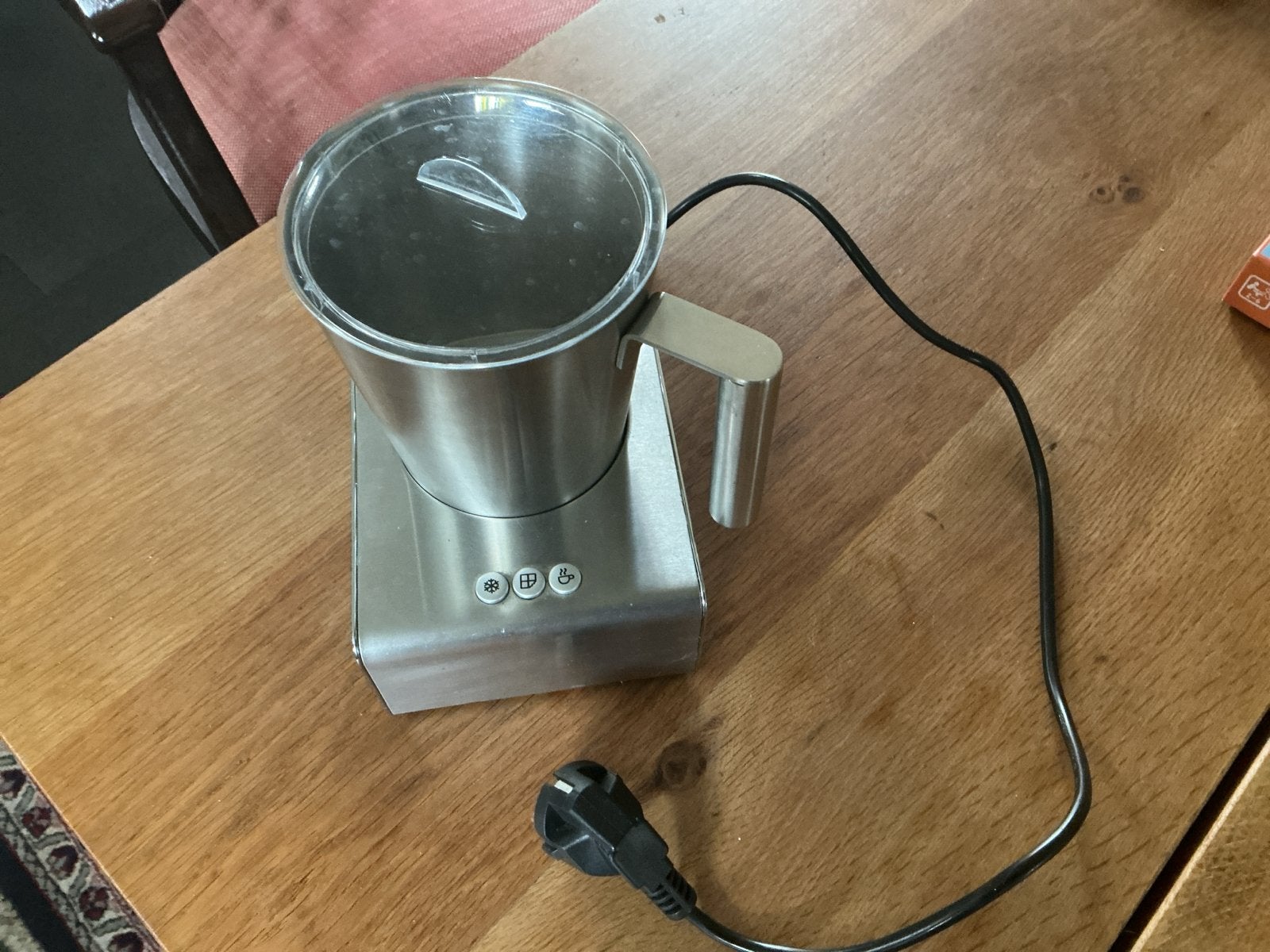 Melkopschuimer RVS - Perfect voor Latte Macchiato, Witgoed en Apparatuur, Melkopschuimers, Ophalen, Zo goed als nieuw, Elektrische melkopschuimer