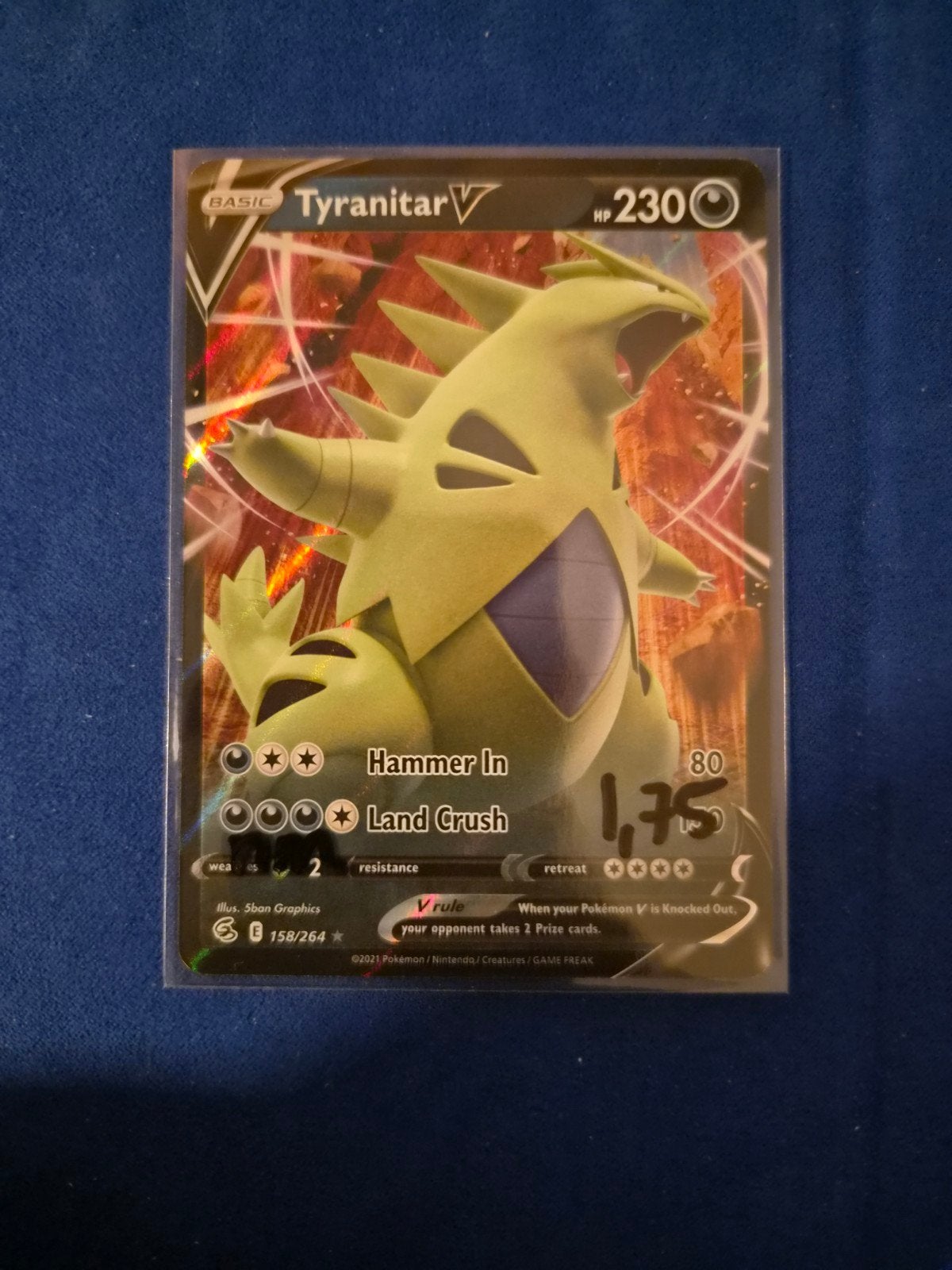 Tyranitar V 1,75, Ophalen of Verzenden, Zo goed als nieuw