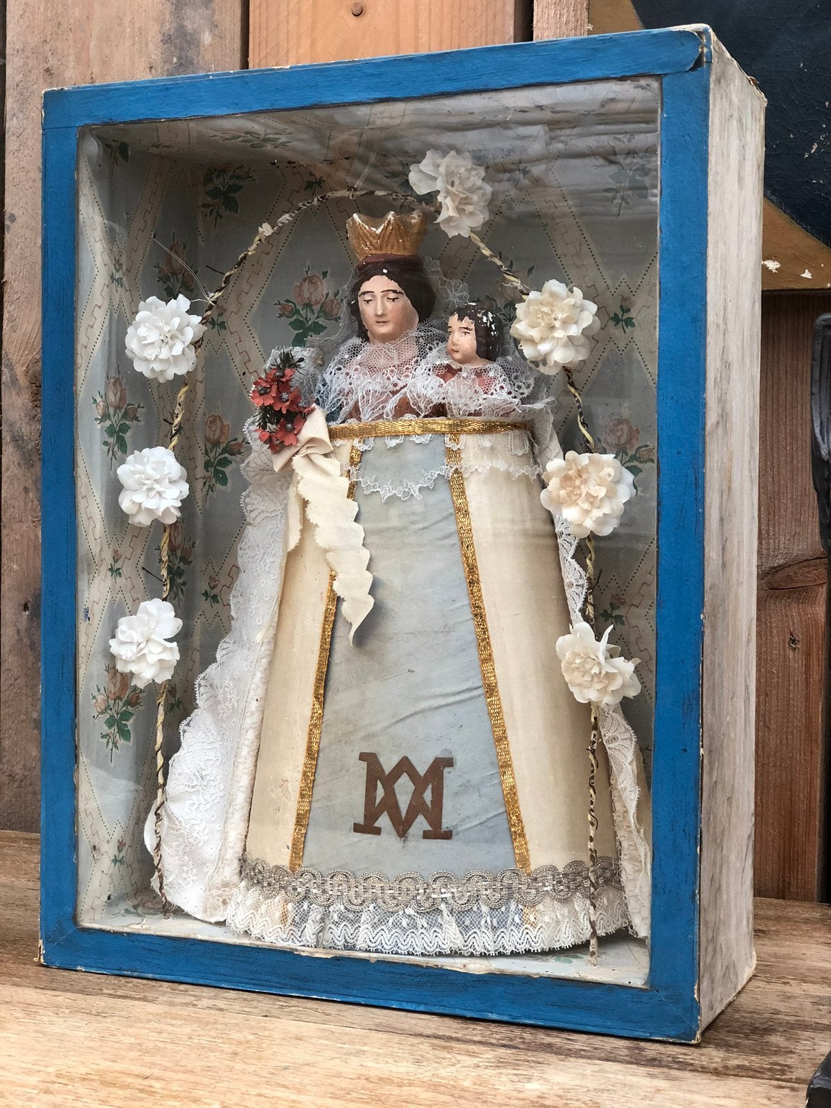 Vitrine, Maria, kindje, gedecoreerd, Frankrijk, DameJeanne, Ophalen