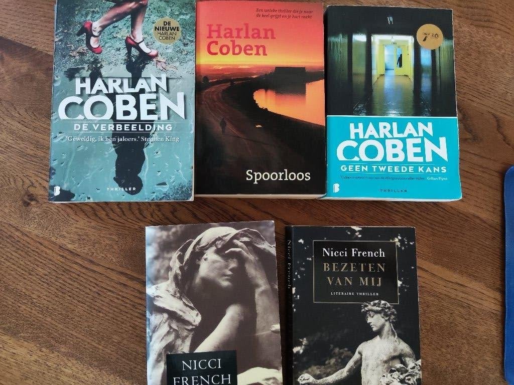 2 x NICCI FRENCH + 3 X HARLAN COBEN, Ophalen of Verzenden, Gelezen, Diverse auteurs, Nederland