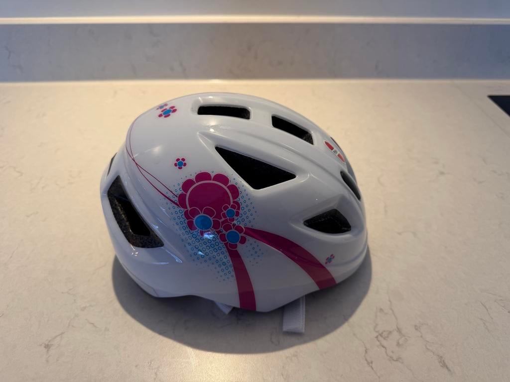 Puky kinderfietshelm PH8 wit/roze - Maat S (45-51 cm), Ophalen, Zo goed als nieuw, Overige maten
