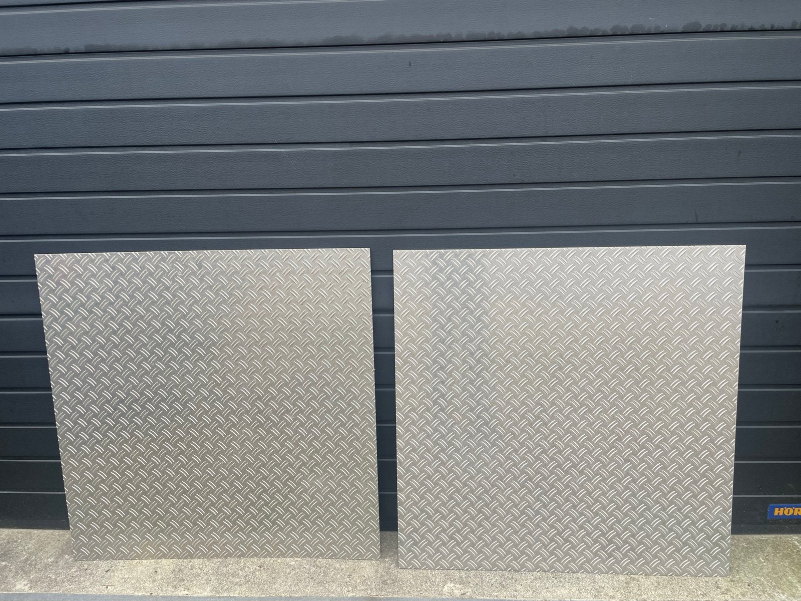 Aluminium traanplaten - 2 stuks 100x 100 cm, Ophalen of Verzenden, Gebruikt, Aluminium