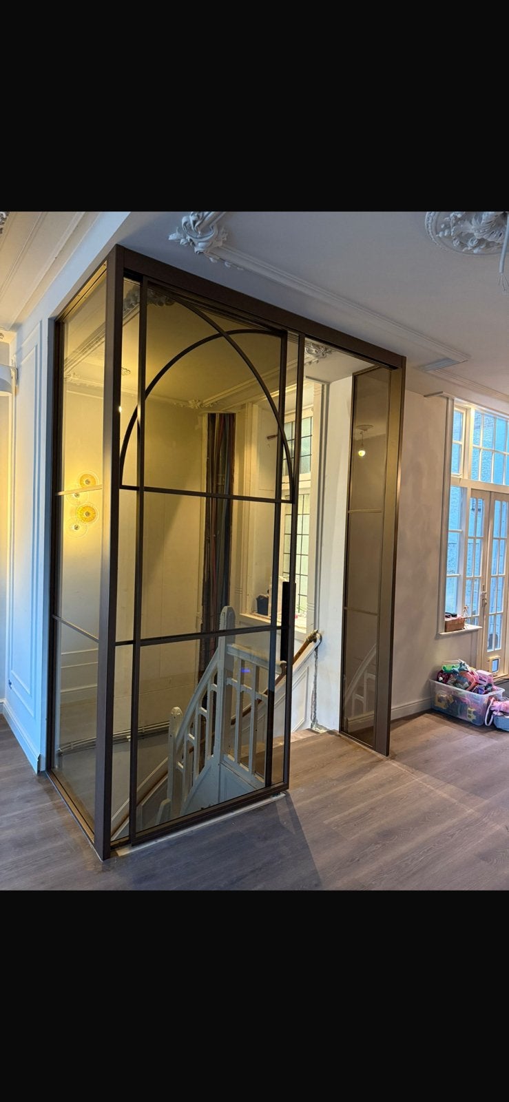 Stalen schuifdeur + U-opstelling – 2883 mm hoog – maatwerk, Ophalen, Nieuw, 160 cm of meer, Glasplaat