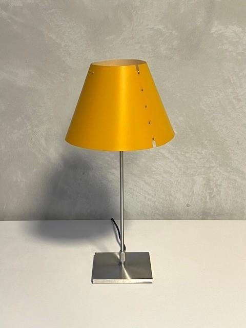 Luceplan Costanza D13pi tafellamp vintage design lamp geel, Ophalen, Gebruikt, Luceplan, Vintage