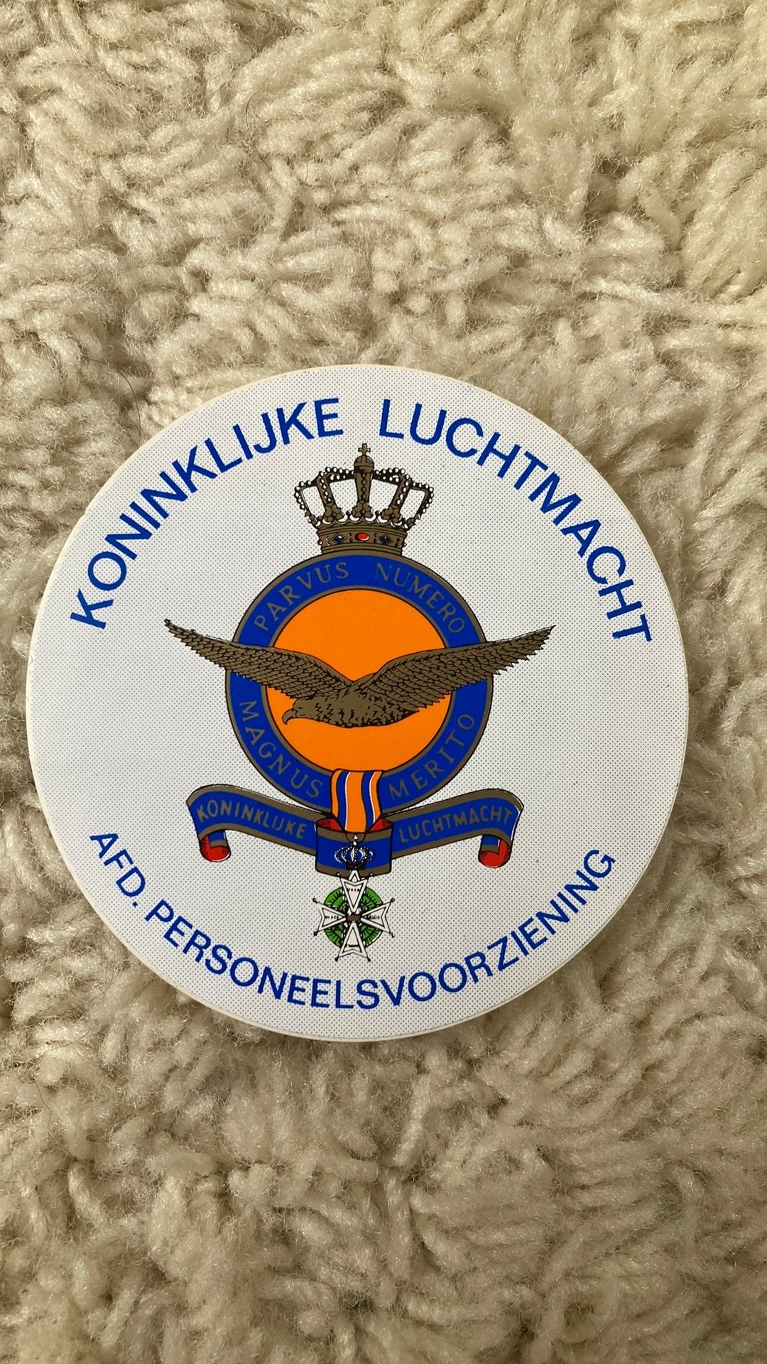 Koninklijke Luchtmacht Afd.personeelsvoorziening, Verzamelen, Stickers, Ophalen of Verzenden, Zo goed als nieuw, Bedrijf of Vereniging