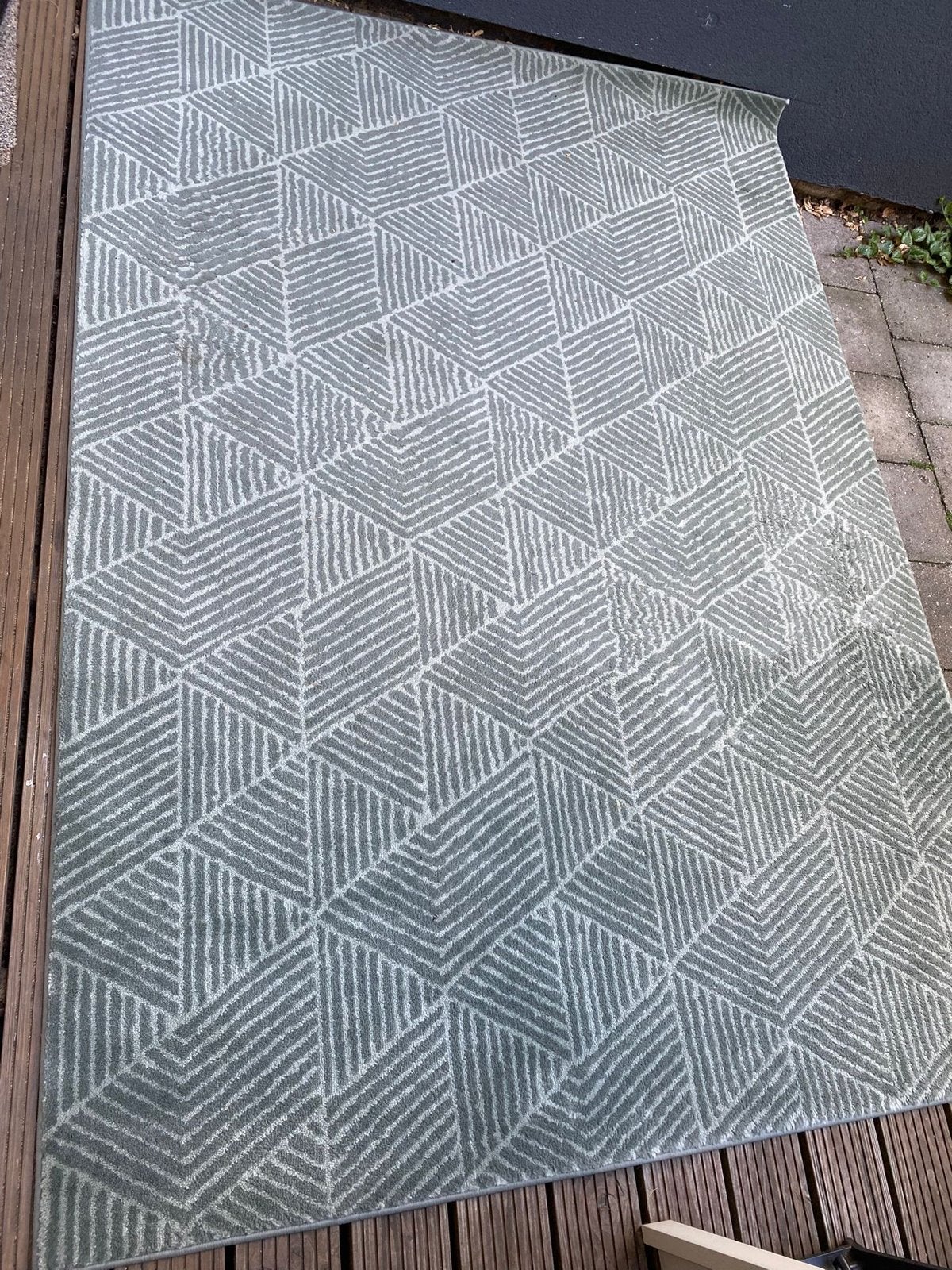 IKEA Stenlille Vloerkleed - Groen (170x240 cm), Ophalen, Gebruikt, 150 tot 200 cm, 200 cm of meer