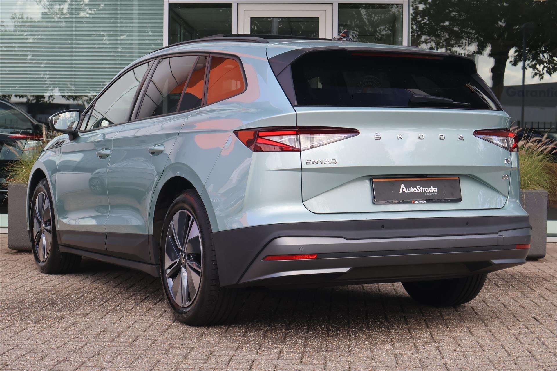 Skoda Enyaq Iv 60 Elektromotor 180pk SoH 91% | Virtual | Pan, Auto's, Dealer onderhouden, Gebruikt, 95 pk, Leder en Stof