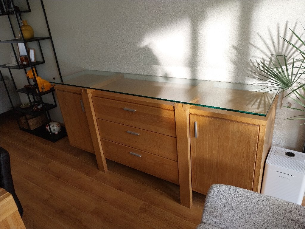 Dressoir Xenon Karel Mintjens, Ophalen, Glas, Gebruikt, Met deur(en)