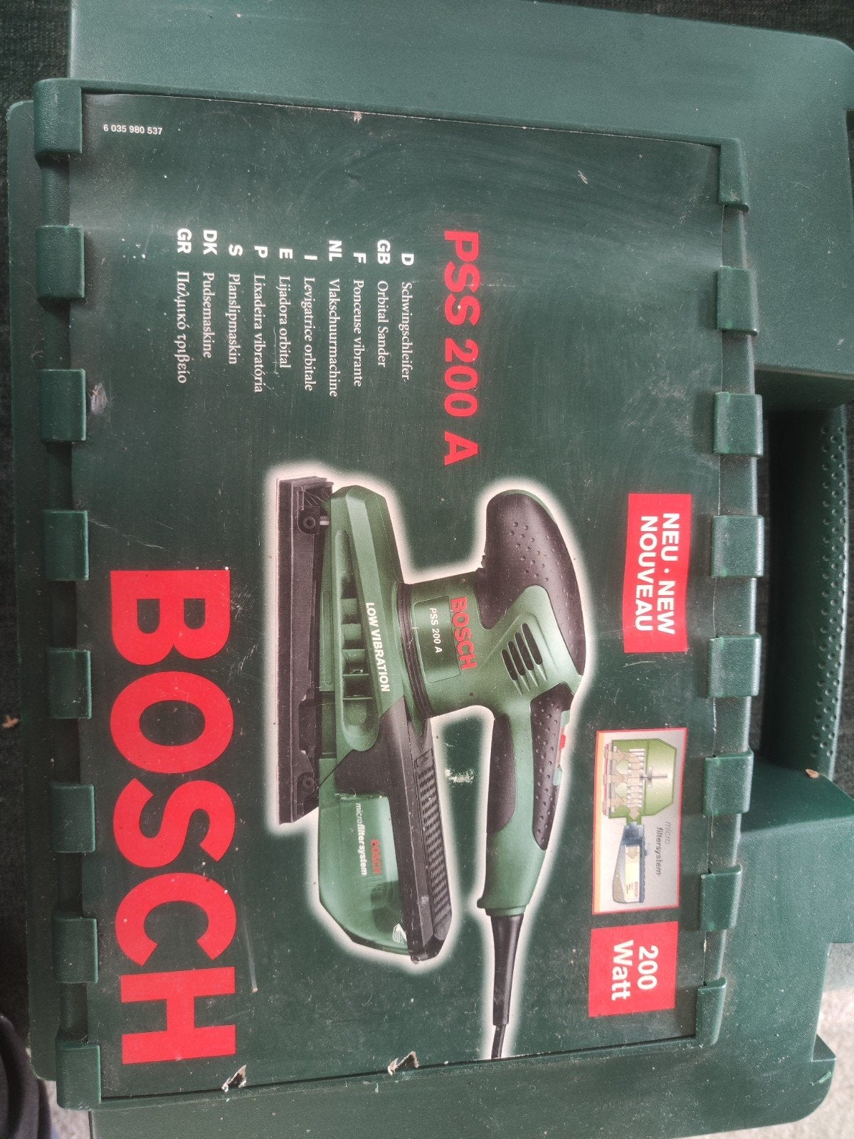Nieuwe Bosch PSS 200 A Vlakschuurmachine, Ophalen of Verzenden, Nieuw, Minder dan 600 watt, Vlakschuurmachine