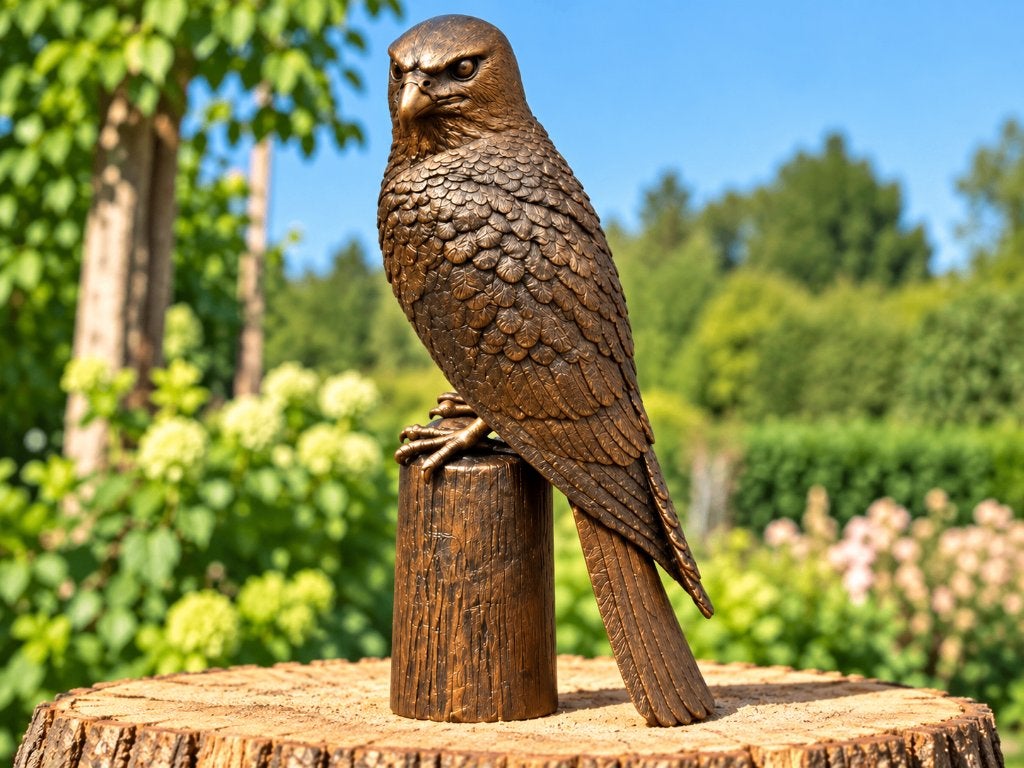 BRONZEN BEELD  / SLECHTVALK / VOGEL