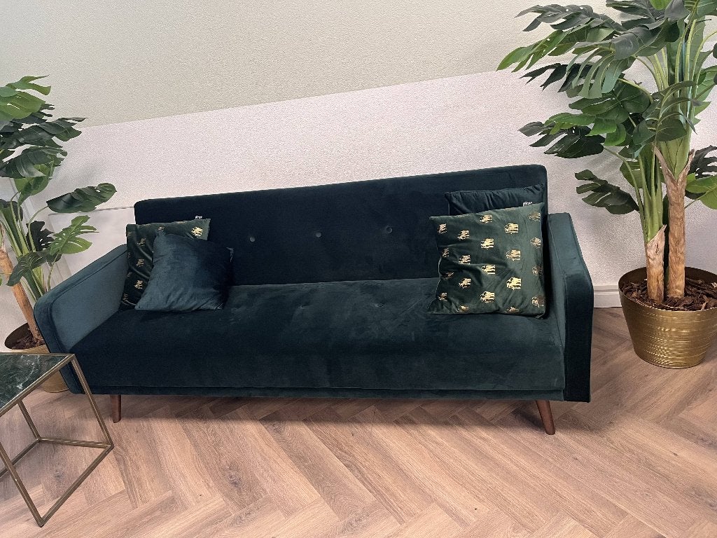 Bank met kussens, 180 cm breed, 60 cm diep, Ophalen, Minder dan 75 cm, 150 tot 200 cm, Driepersoons