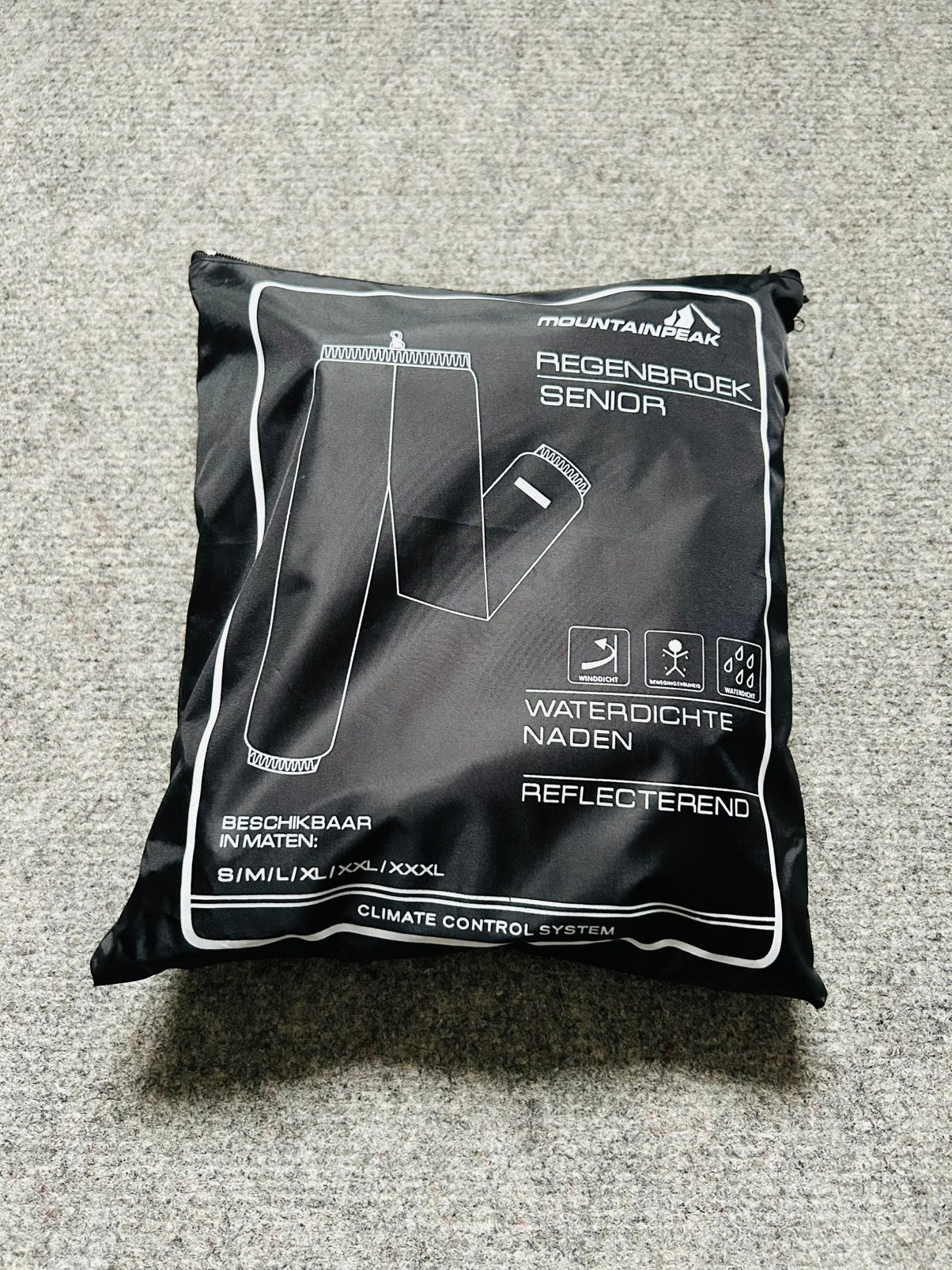 Mountainpeak zwarte regenbroek, unisex, maat: M, Ophalen, Nieuw, Regenbroek, Dames