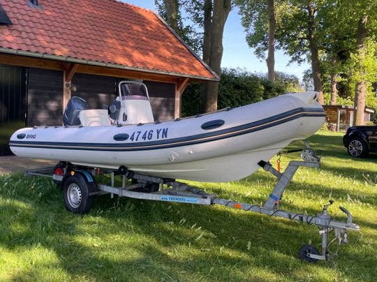 Brig Falcon 500L RIB met Yamaha 50PK 4 takt + trailer !, Watersport en Boten, Elektrisch, Zo goed als nieuw, 2 m, Buitenboordmotor