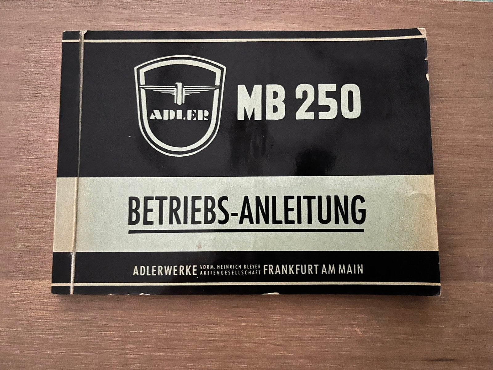 Adler MB 250 instructie boekje adlerwerke betriebs anleitung, Ophalen of Verzenden, Overige merken