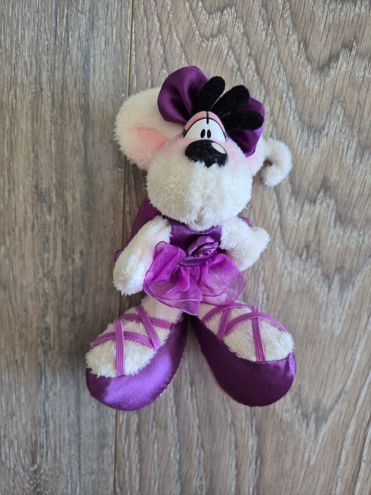 Diddlina knuffel met paarse jurk 17 cm, Ophalen of Verzenden, Zo goed als nieuw, Knuffel