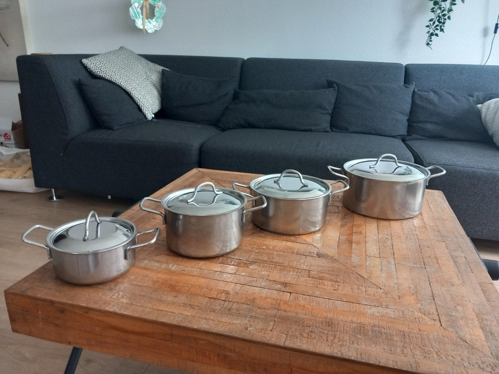 4-delige camping pannenset - Compact en compleet, Caravans en Kamperen, Ophalen